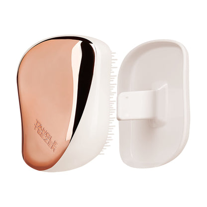 TANGLE TAMER Portable Hairbrush Ivory Rose Gold