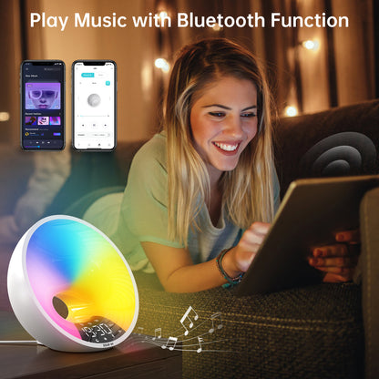 Sunrise Simulation Smart Clock with White Noise
