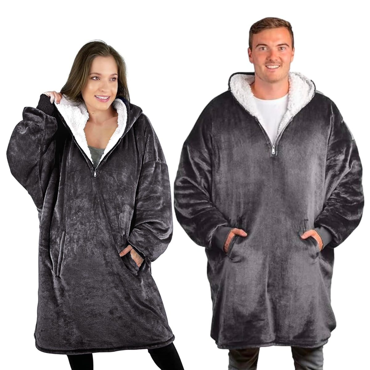 ComfyZip Fleece Hoodie Blanket
