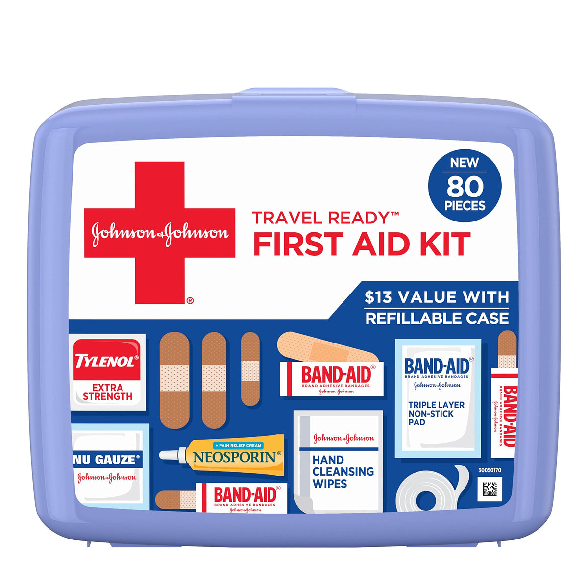 Johnson & Johnson 80-Piece Travel First Aid Kit