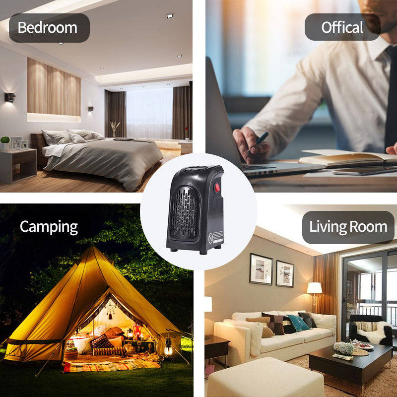 Compact Ceramic Heat Buddy – Ideal for Home, Office, & Outdoors