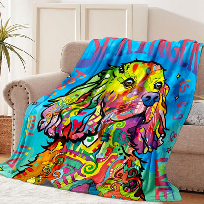 Colorful Springer Fleece Throw Blanket