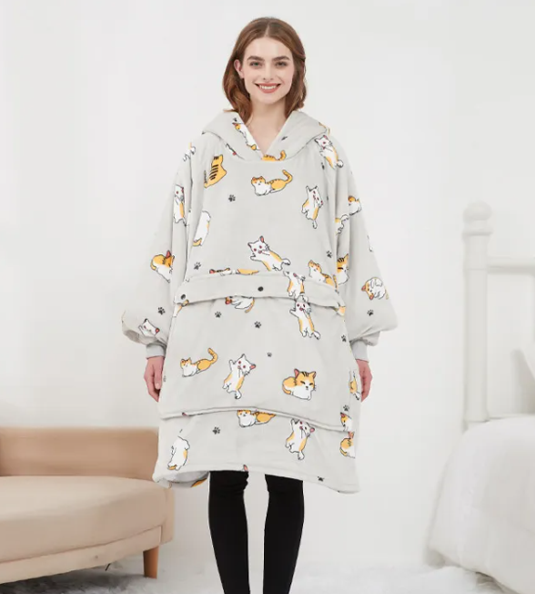 USB Cozy Hooded Heating Blanket