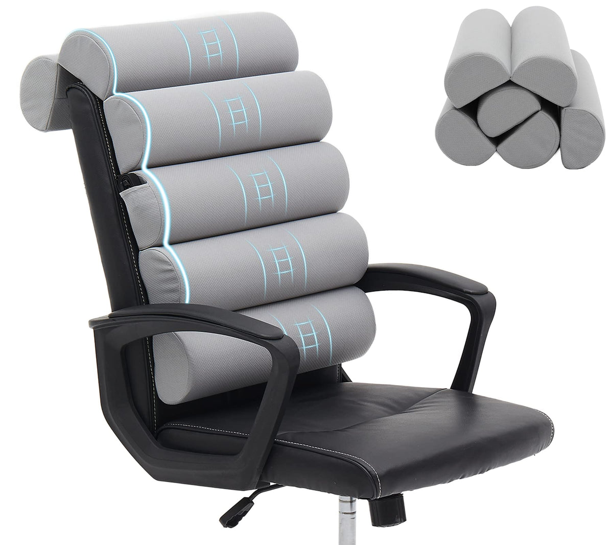 LumbarFlex 6-Column Support Cushion for Chairs