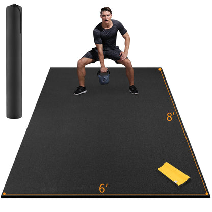 UltraFit 8x6 Home Gym Mat - Non-Slip, Durable Workout Surface