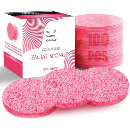 EcoPure 100 Natural Facial Sponges for Spa & Home Use