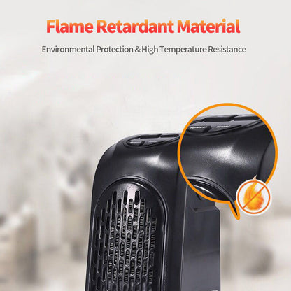Compact Ceramic Heat Buddy – Ideal for Home, Office, & Outdoors