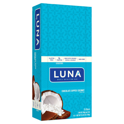 LUNA COCO-CHOC Snack Bars - Gluten-Free & Vegan - 15 Pack